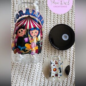 CORALINE WYBIE CIRCUS 16 OZ GLASS CUP